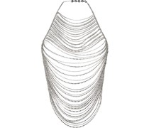 Neckholder-Top mit Kristallen