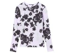 floral-print long-sleeved T-shirt