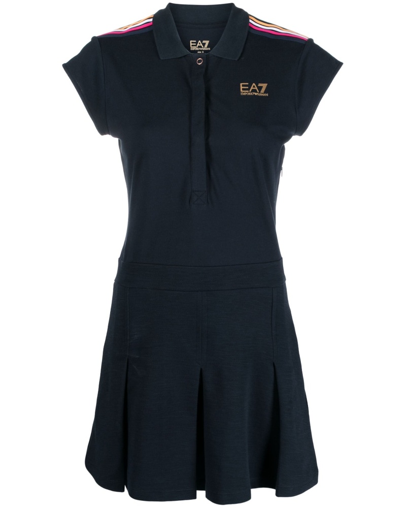 EA7 Damen Kleid mit Falten