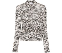 zebra-print jersey shirt