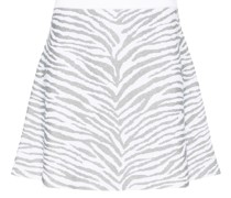 zebra-pattern knitted skirt