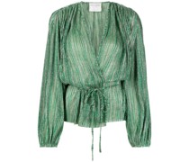Bluse im Metallic-Look