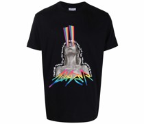 T-Shirt mit Regenbogen-Print