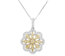 18kt Goldhalskette mit Diamanten
