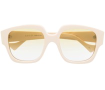 Sonnenbrille mit eckigem Gestell