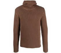 Hoodie aus geripptem Strick