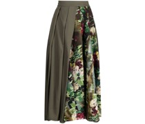 Faltenrock mit Blumen-Print