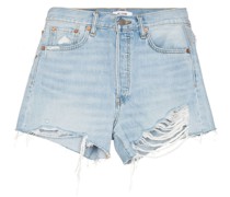 90s Jeans-Shorts im Distressed-Look
