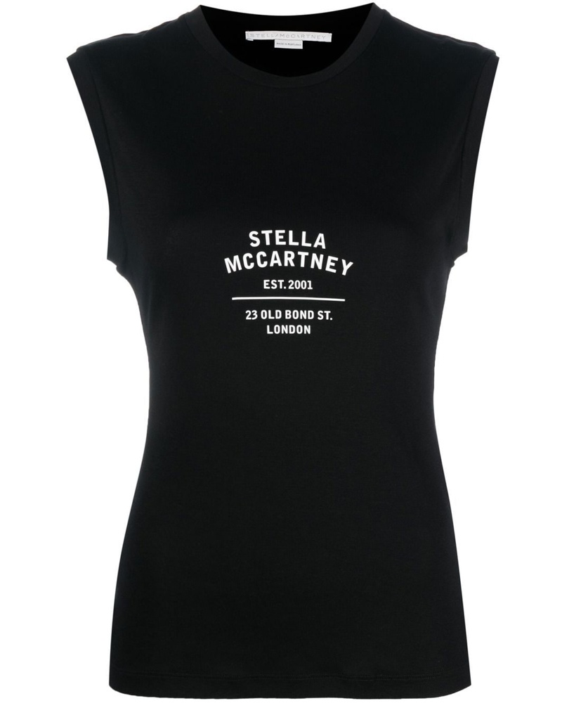 Stella McCartney Damen T-Shirt mit Logo-Print