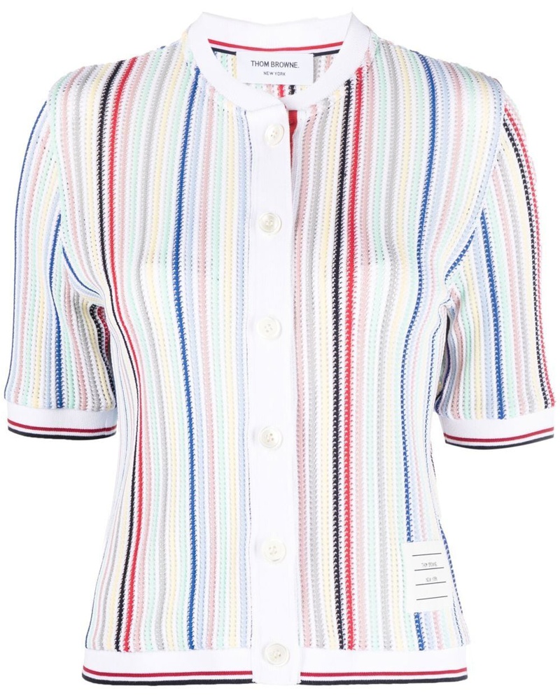 Thom Browne Damen Cardigan mit kurzen Ärmeln