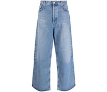 Halbhohe Wide-Leg-Jeans