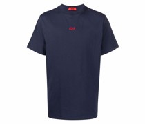 T-Shirt mit Logo-Stickerei