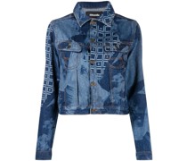 Jeansjacke mit grafischem Print