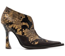 Biscuit Stiefeletten mit Schlangen-Optik