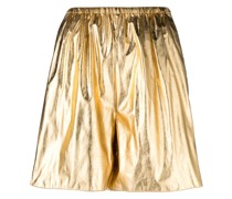 High-Waist-Shorts im Metallic-Look