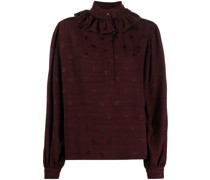 Bluse mit Rüschenkragen
