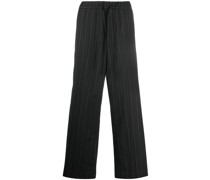 pinstripe wide leg trousers