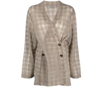 Karierter Cardigan