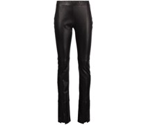 Schmale Lederhose mit Schlitzen