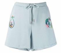 Shorts mit Logo-Stickerei