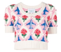 Cropped-Oberteil mit Muster