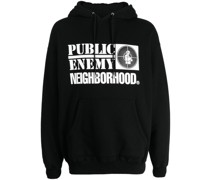 x Public Enemy Hoodie mit Logo-Print