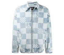 Jeansjacke mit Schachbrettmuster