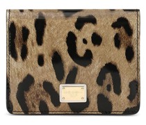 Portemonnaie mit Leoparden-Print