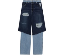 Jeans im Layering-Look