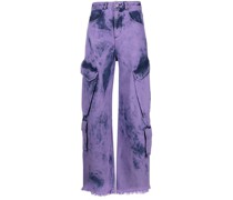 Jeans mit Batikmuster