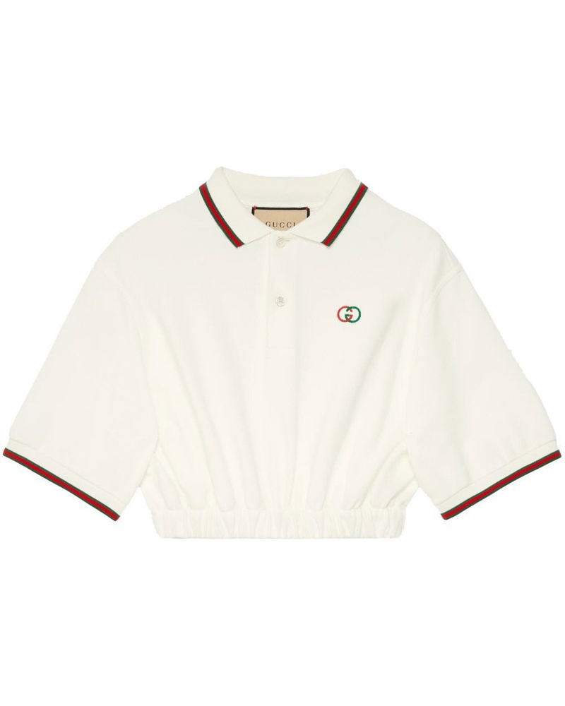 Gucci Damen Poloshirt mit aufgesticktem Logo