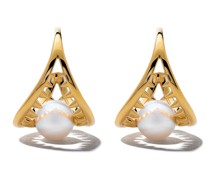 18kt Danger Trap Collection Line Gelbgoldohrringe