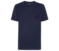 T-Shirt mit Löwenstickerei