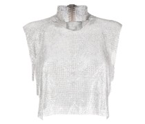 Semi-transparentes Tanktop mit Strass