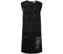 Tweed-Kleid mit aufgesetzten Taschen