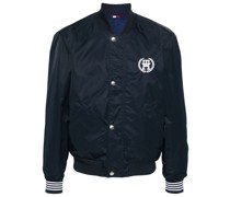 logo-embroidered bomber jacket