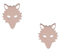 18kt 'Wolf' Rotgoldohrstecker