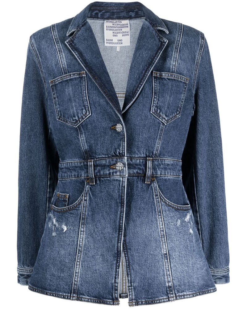 Baum und Pferdgarten Damen Einreihige Jeansjacke Baum und Pferdgarten Damen Einreihige Jeansjacke