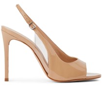 Slingback-Pumps aus Lackleder