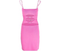 Gerafftes Kleid mit Cut-Out