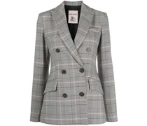 Doppelreihiger Blazer mit Check