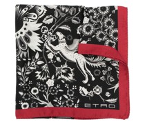 Seidenschal mit Blumen-Print