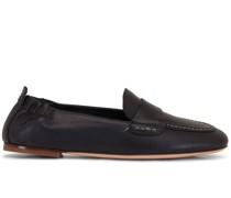 leather slip-on loafers