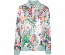 Bomberjacke mit Blumen-Print