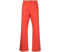 Bootcut-Jeans mit Logo-Schild