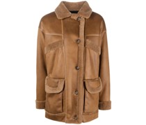 Jacke mit spitzem Kragen