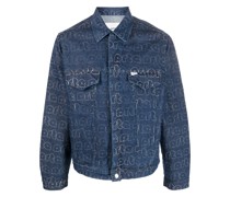 Jeansjacke mit Logo-Print