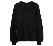 Sweatshirt mit Zopfmuster