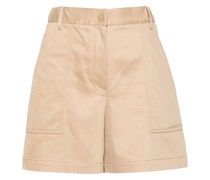 Gabardine-Shorts mit Logo-Patch