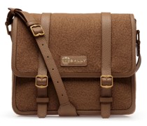 Gare Kuriertasche mit Lederbesatz